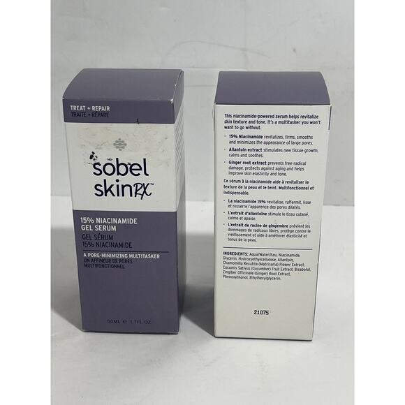 Lot Of 2 Sobel Skin RX 15% Niacinamide Gel Serum Pore-Minimizing Multitasker - Picture 4 of 4